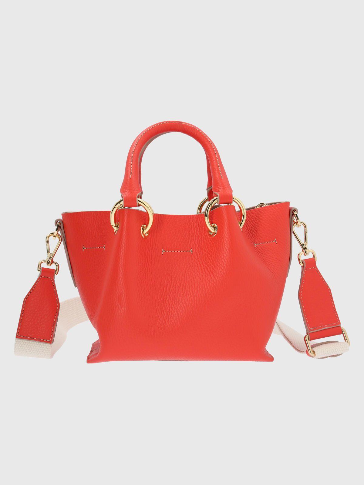Cartera Italiana Cuero Benedetta Naranjo-0