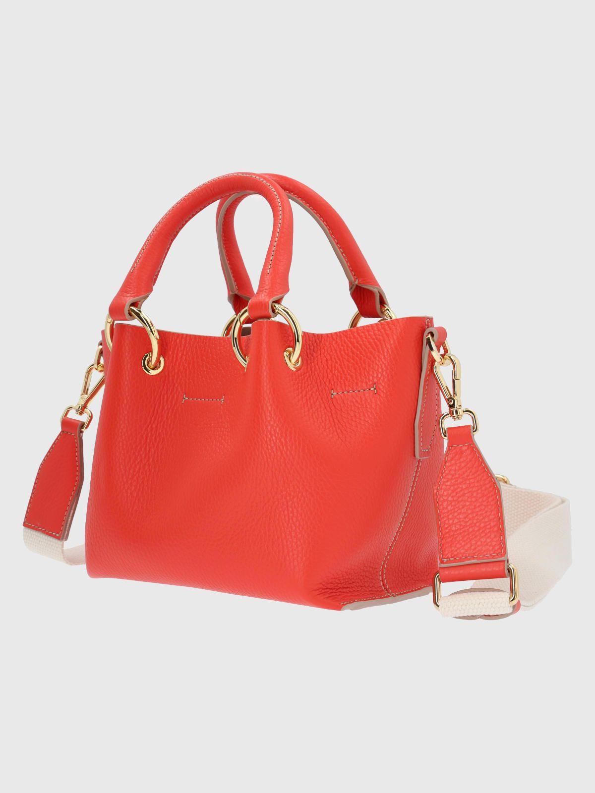 Cartera Italiana Cuero Benedetta Naranjo-1