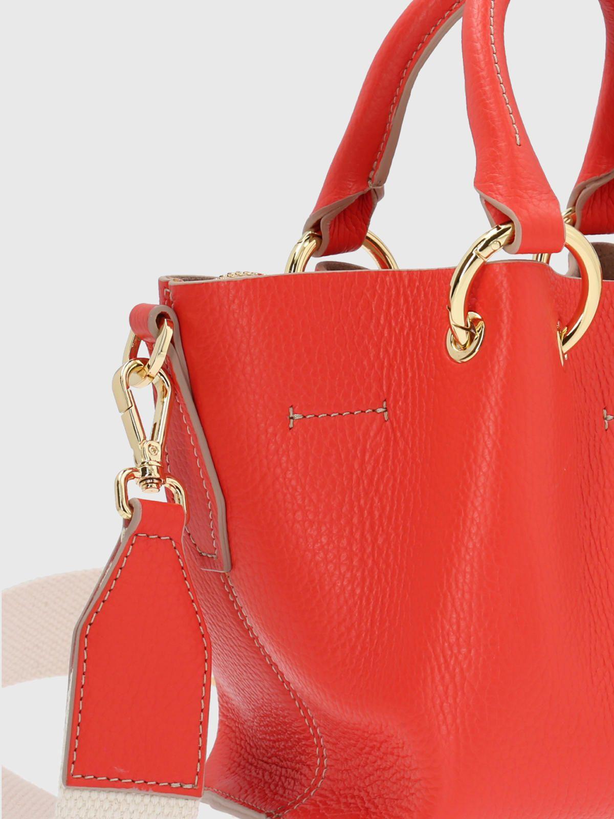 Cartera Italiana Cuero Benedetta Naranjo-3