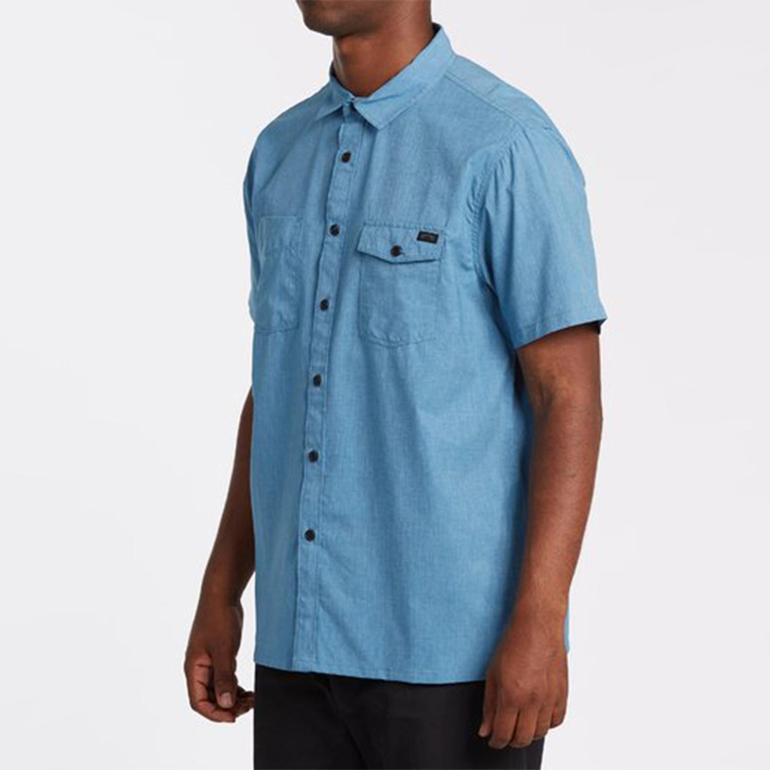 Camisa M/C  Surf Trek Ss Celeste Hombre-1