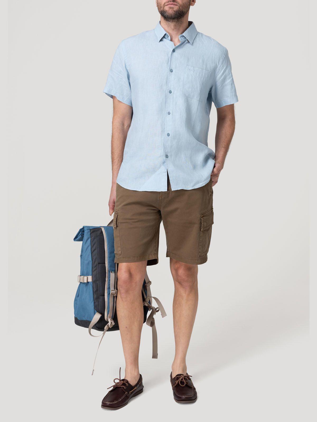 Camisa Lino Orgánico Hombre Linenshort Celeste-8