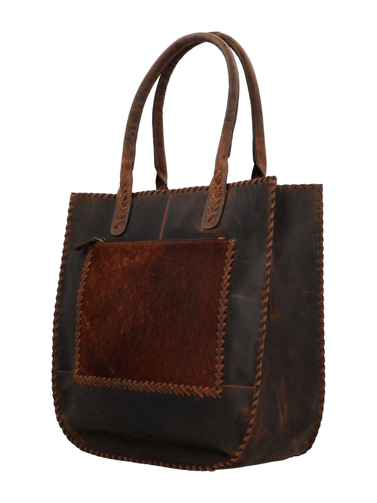 Cartera Cuero Mujer Hr Cozzi Hobo Café-3