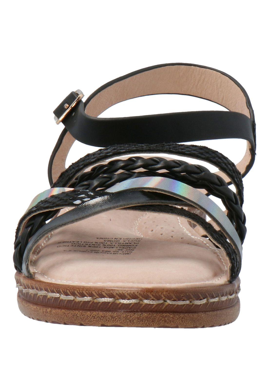 Sandalia Mujer Zanzara Negro-2