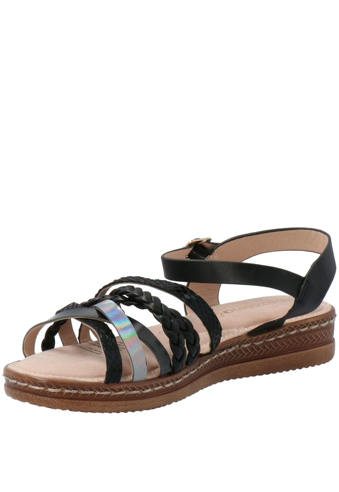 Sandalia Mujer Zanzara Negro-3