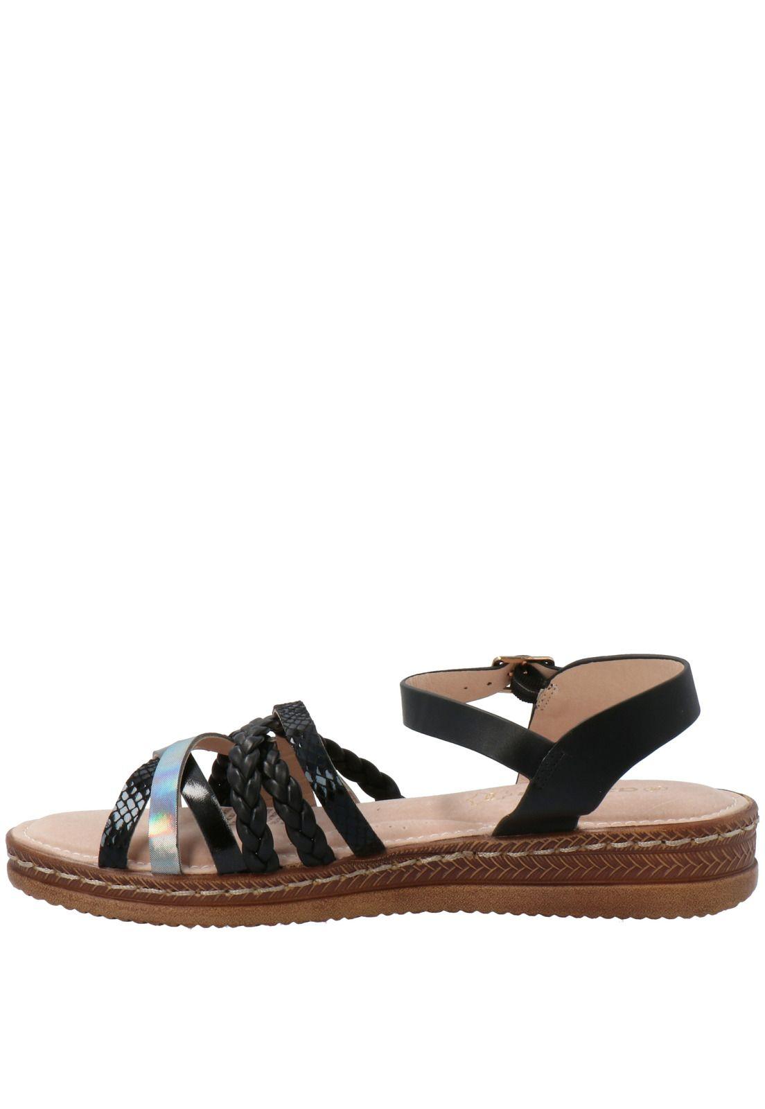 Sandalia Mujer Zanzara Negro-4