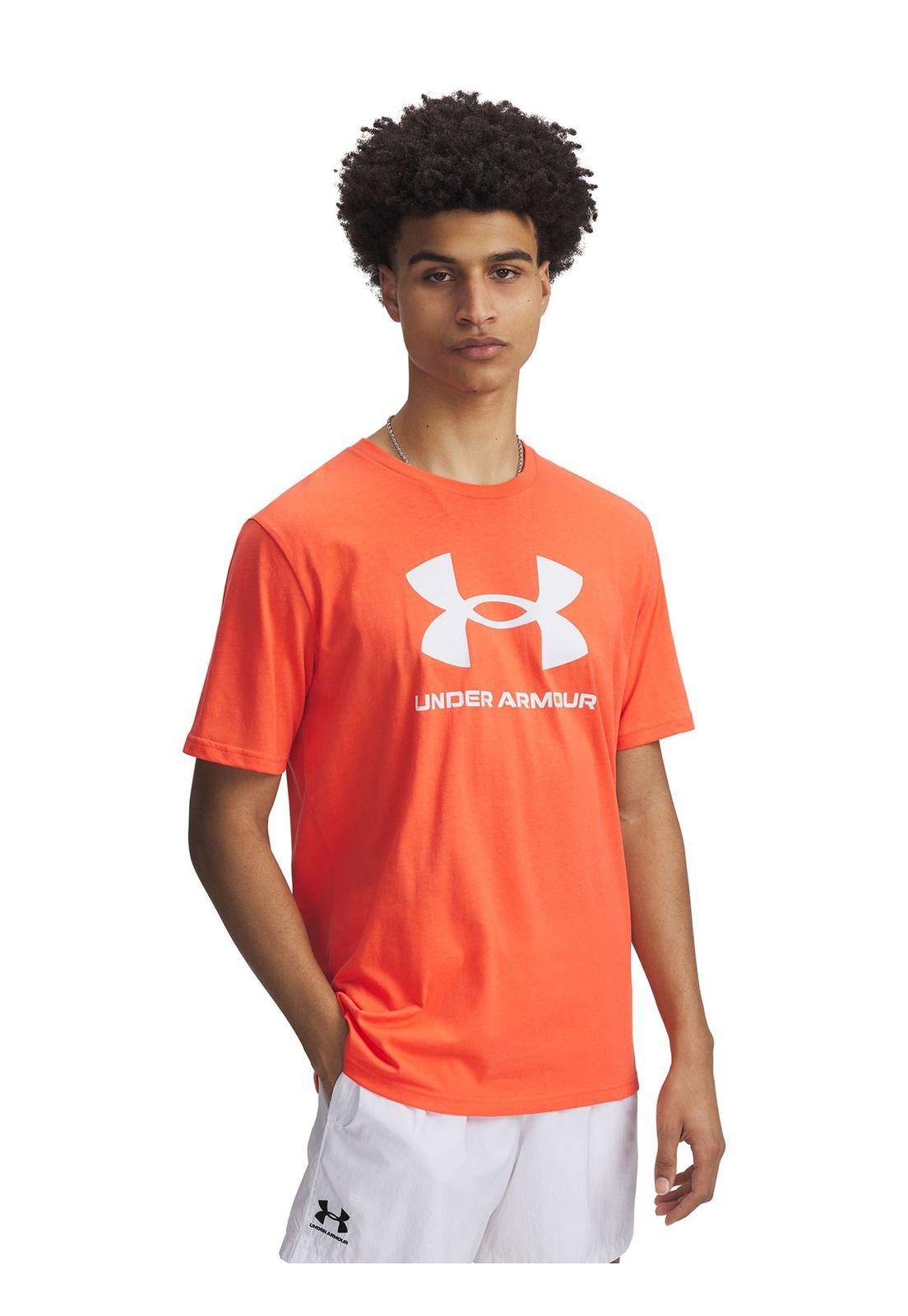 Polera Manga Crta Sportstyle Hmbre Naranja-0
