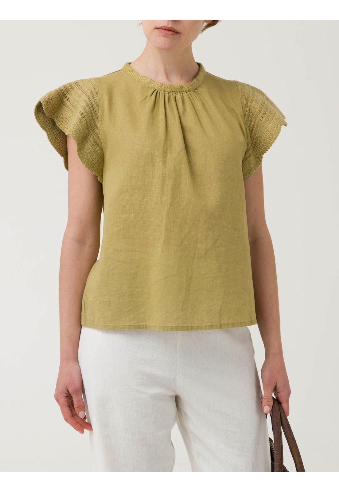 Blusa Algodón Orgánico Mujer Filka Verde -4