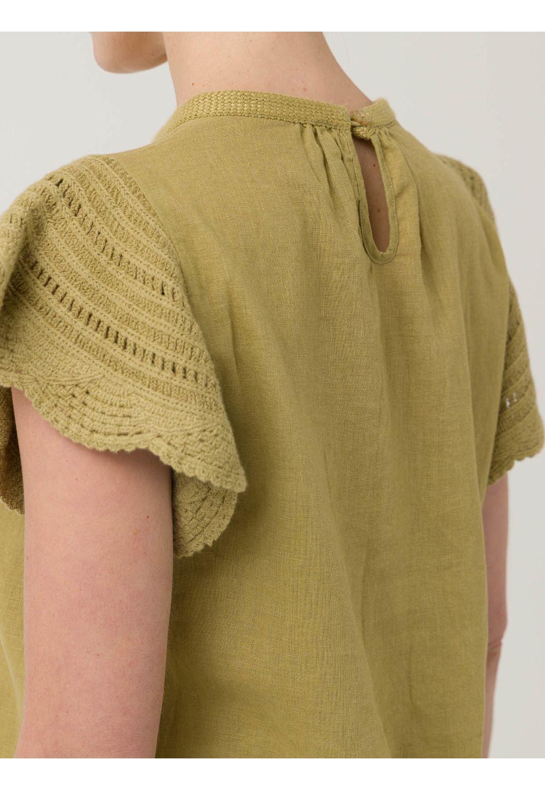 Blusa Algodón Orgánico Mujer Filka Verde -7