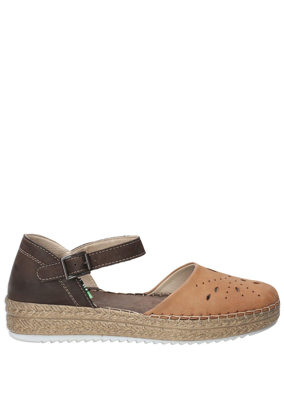 Alpargata Cuero Mujer Angostura Café Claro-0