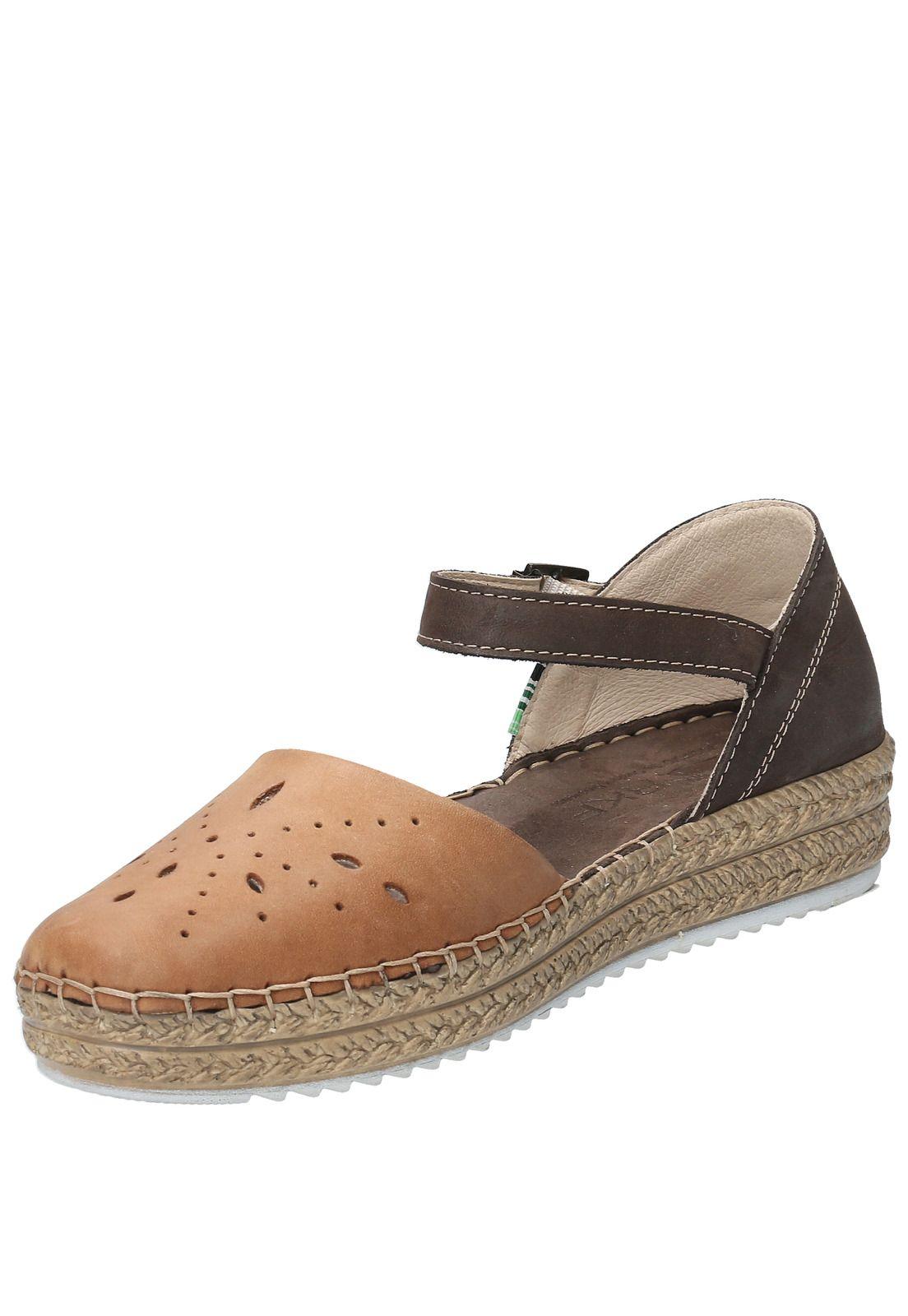 Alpargata Cuero Mujer Angostura Café Claro-4