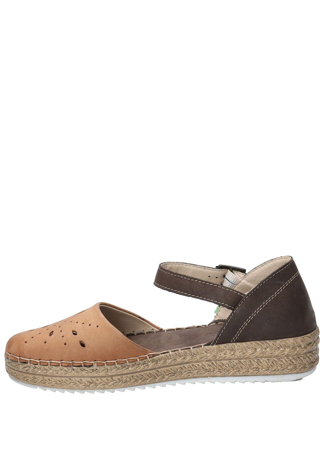 Alpargata Cuero Mujer Angostura Café Claro-5