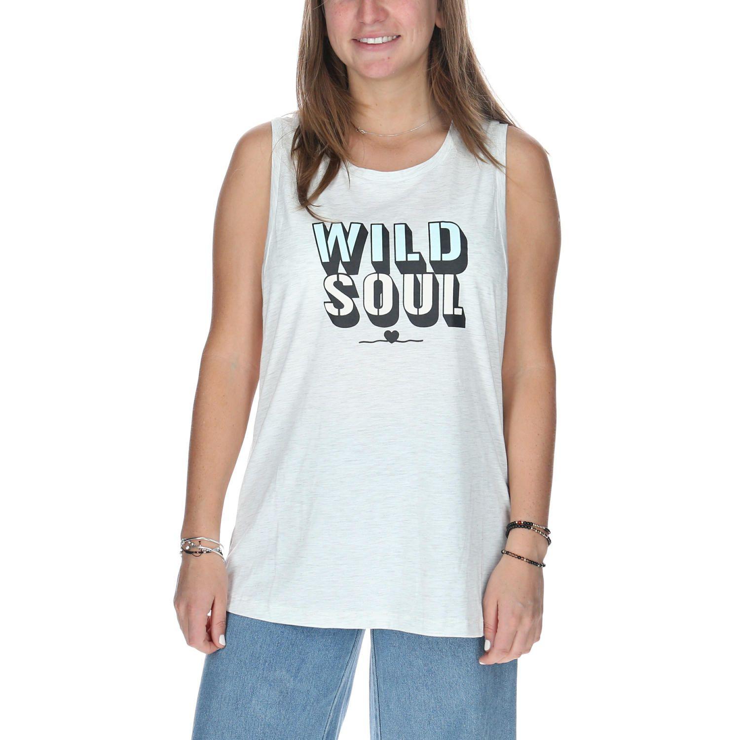 Polera S/M Mujer W Lifted Tank Gris-0
