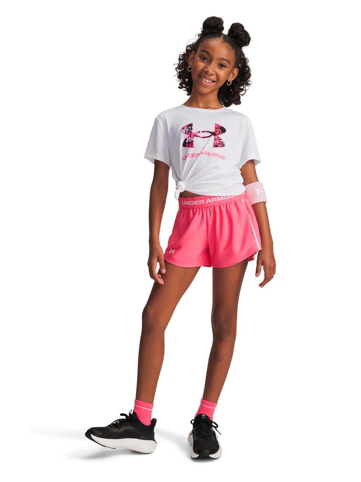 Short Training para Niña Tech Rosado -5