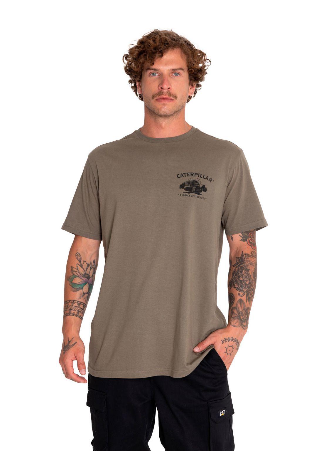 Polera Manga Corta Hombre Historic Graphic Café-0