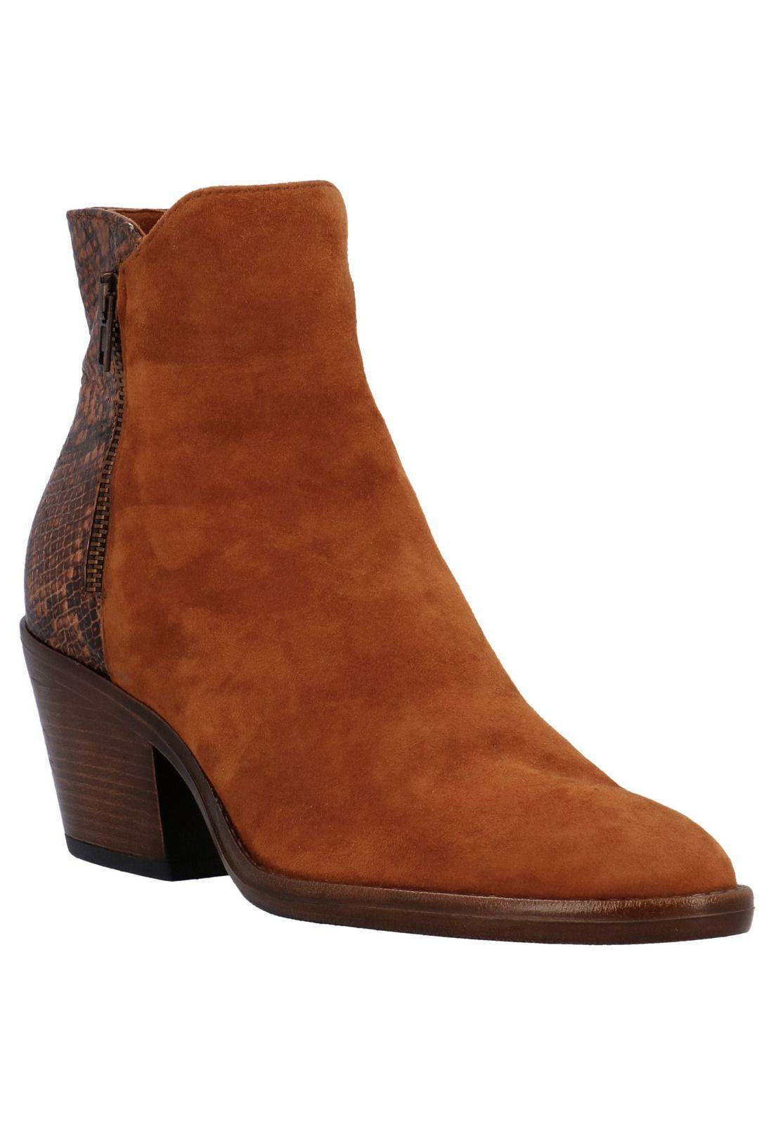 Botin Mujer Cuero Julia Café-0