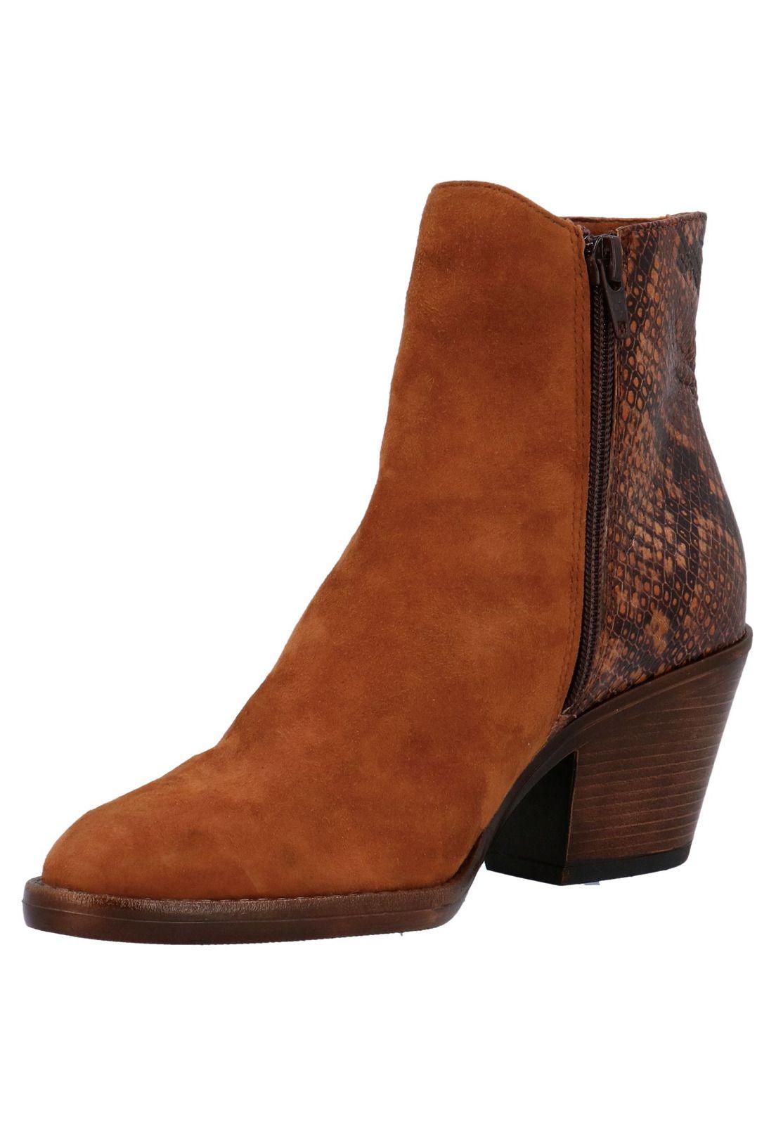 Botin Mujer Cuero Julia Café-3