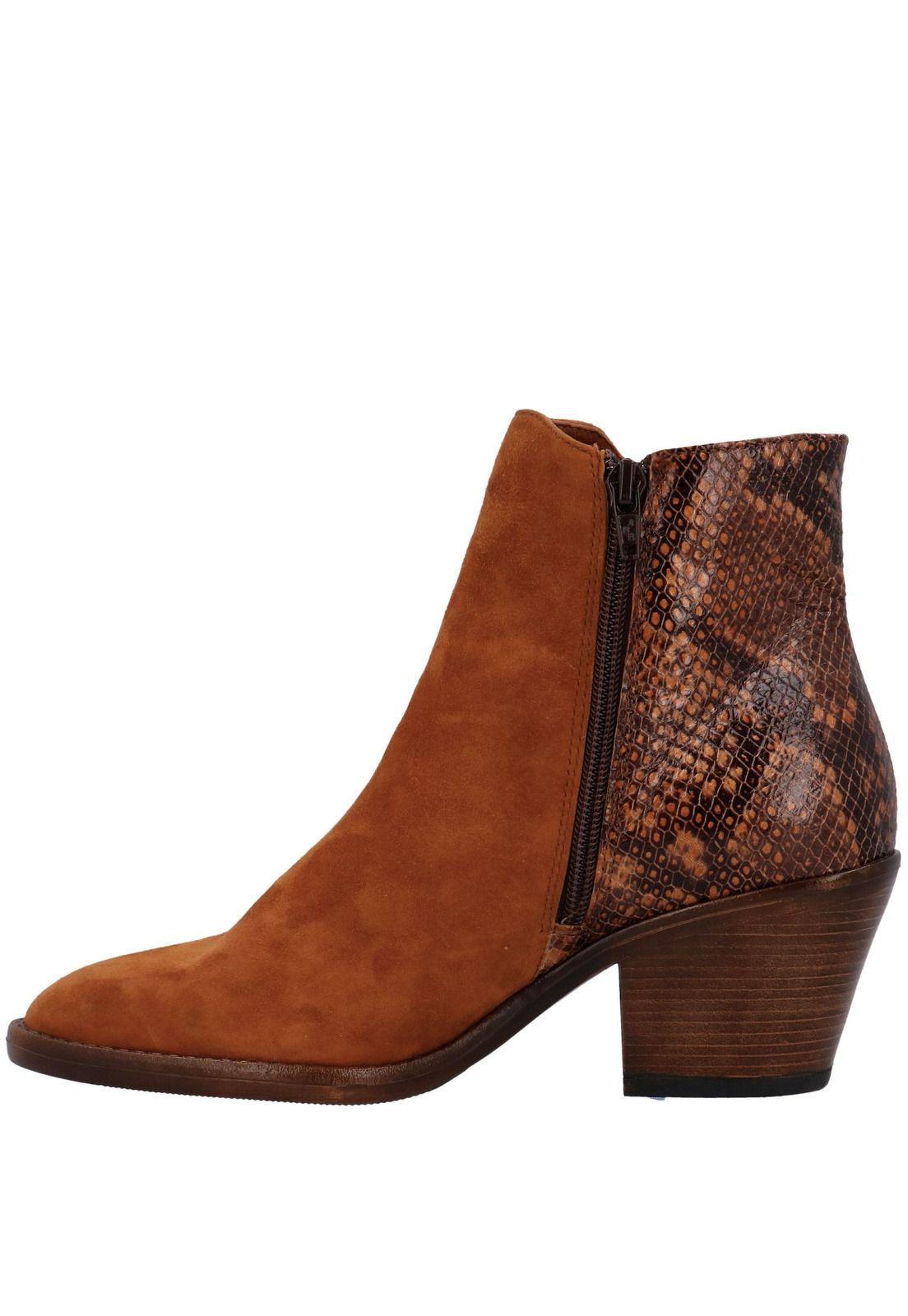 Botin Mujer Cuero Julia Café-4