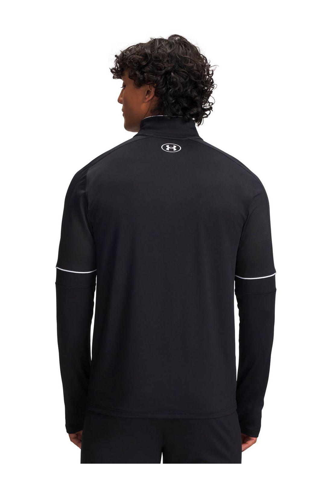 Poleron Football  Hombre 1/2 zip Challenger negro -1