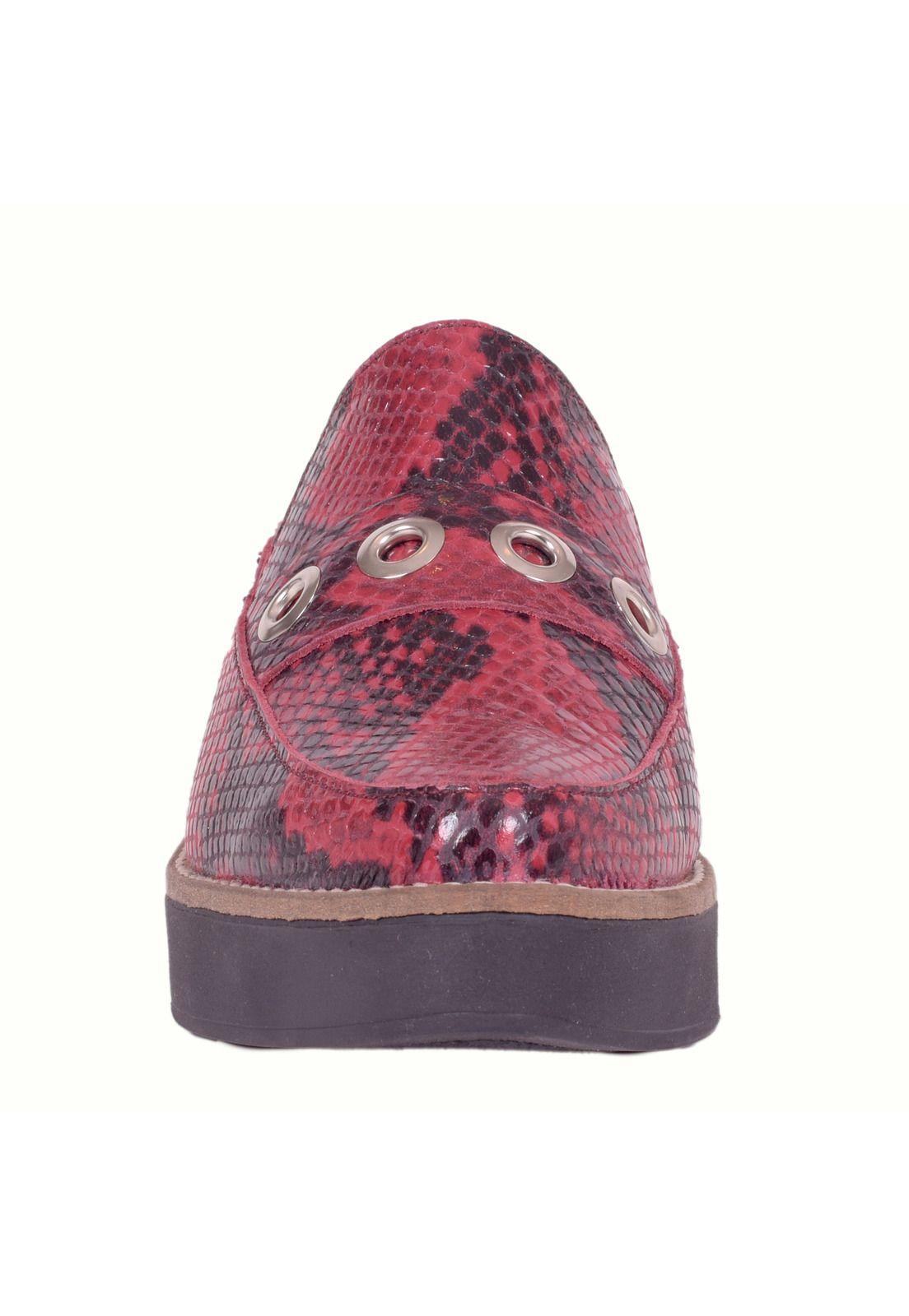 Botin Cuero Mujer Rafaela Rojo-4