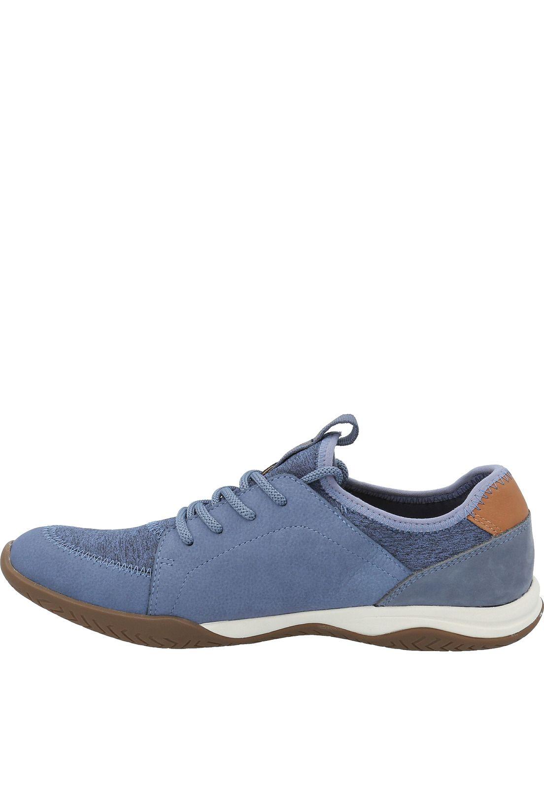 Zapatilla Cuero Mujer Space Celeste-4