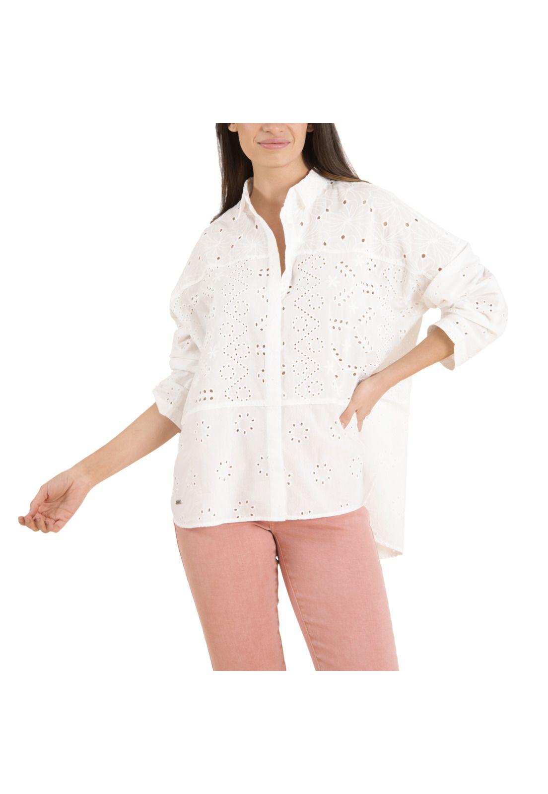 Blusa Algodón Orgánico Mujer Aruba Blanco-0