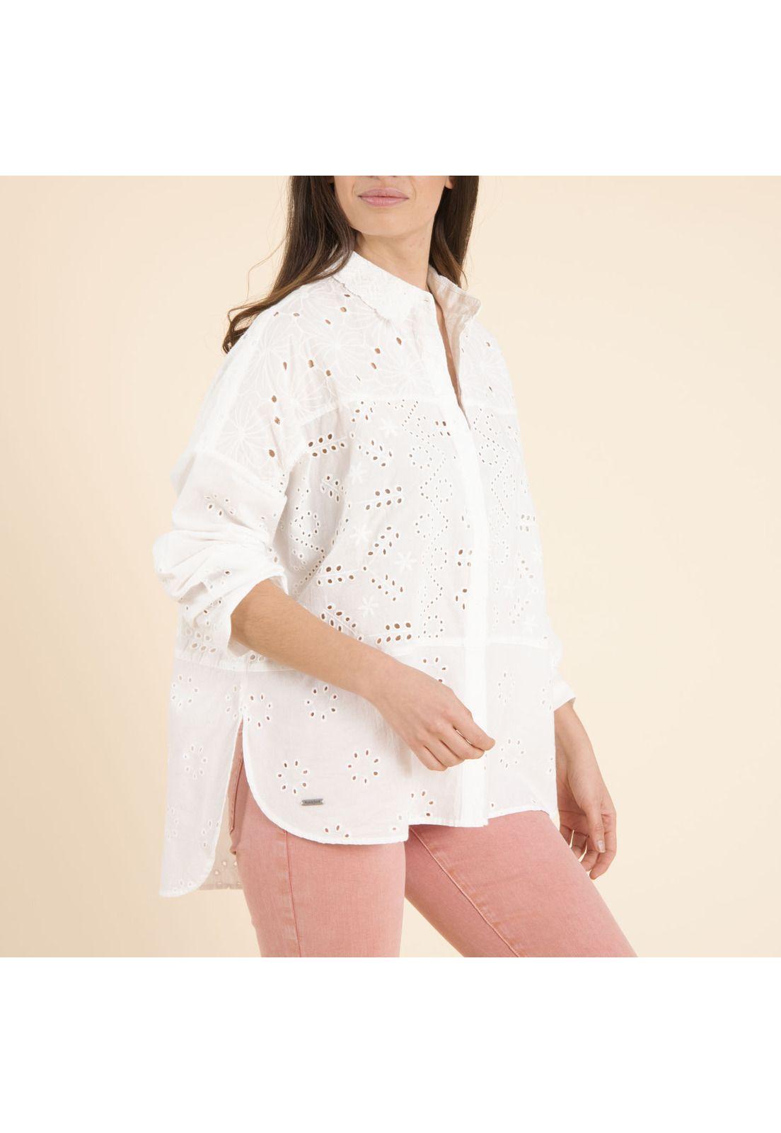 Blusa Algodón Orgánico Mujer Aruba Blanco-2