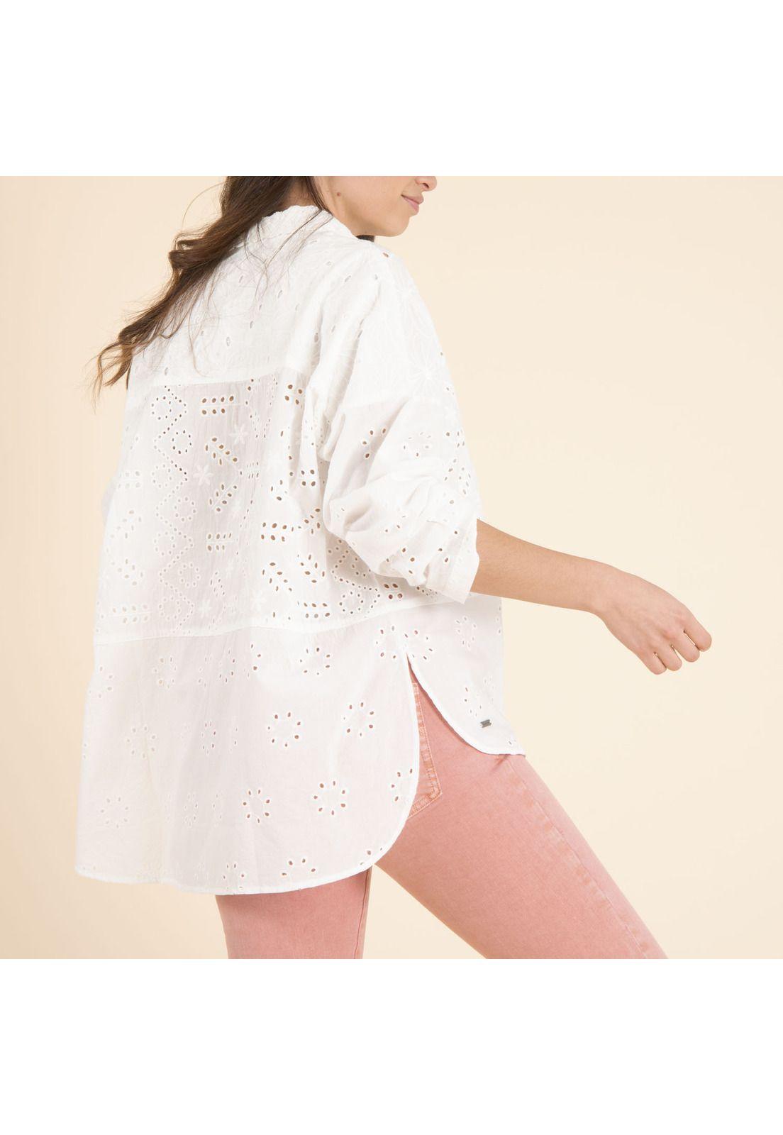 Blusa Algodón Orgánico Mujer Aruba Blanco-3