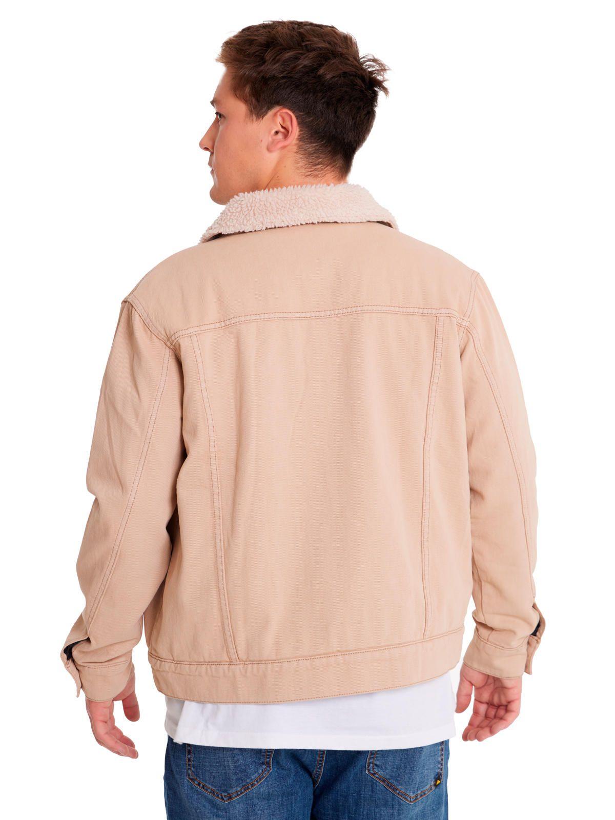 Chaqueta Unisex Denim Sherpa Lined WorkBeige/Crudo-3