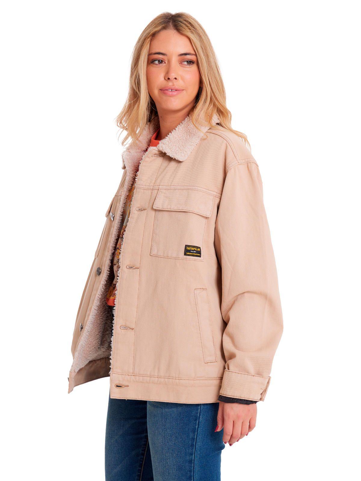 Chaqueta Unisex Denim Sherpa Lined WorkBeige/Crudo-5