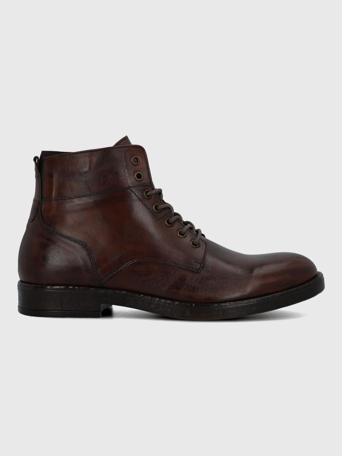 Botin Italiano Cuero Hombre Feffo Café-1