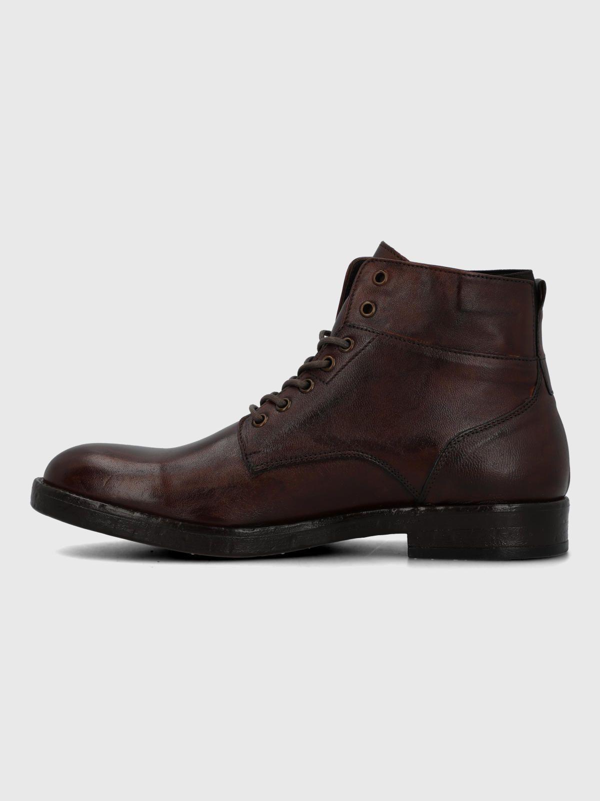 Botin Italiano Cuero Hombre Feffo Café-4