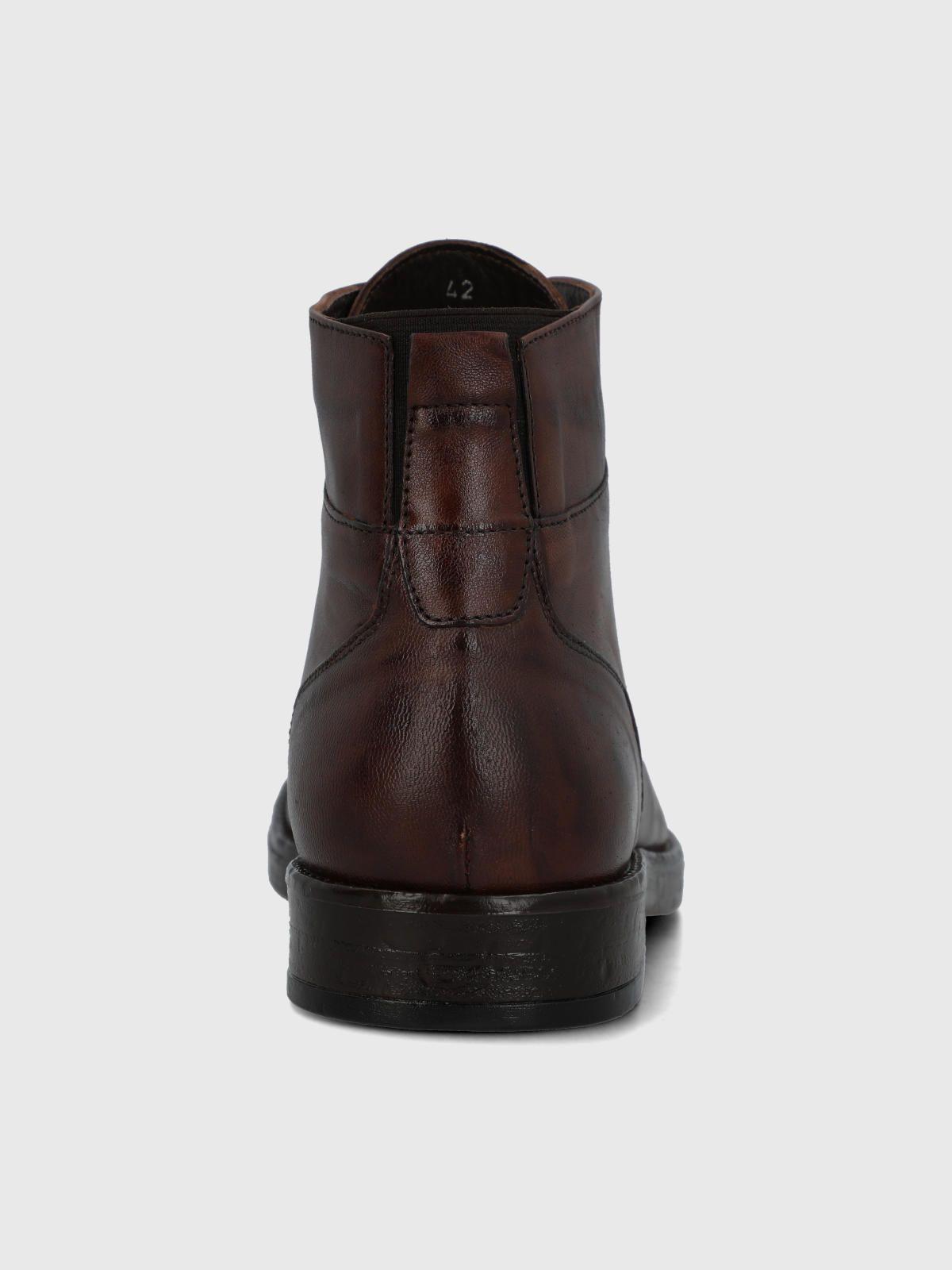 Botin Italiano Cuero Hombre Feffo Café-6