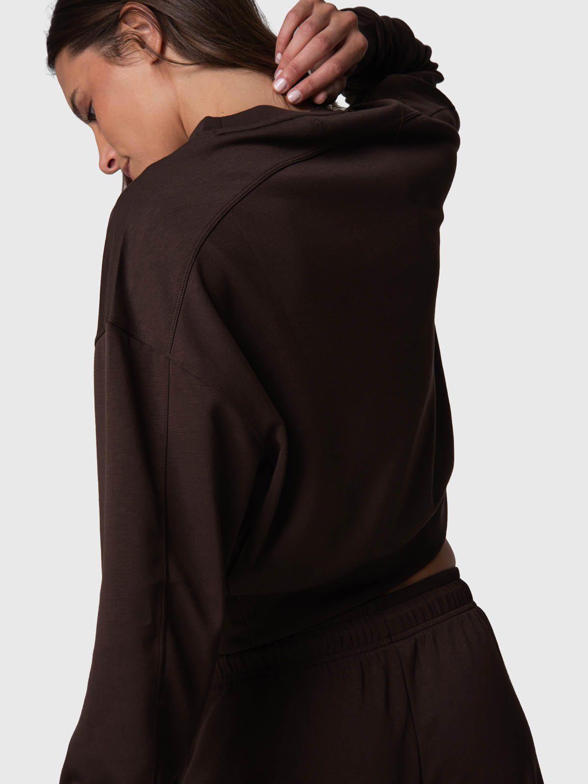 Poleron Mujer Crew Genova Rec Café-1