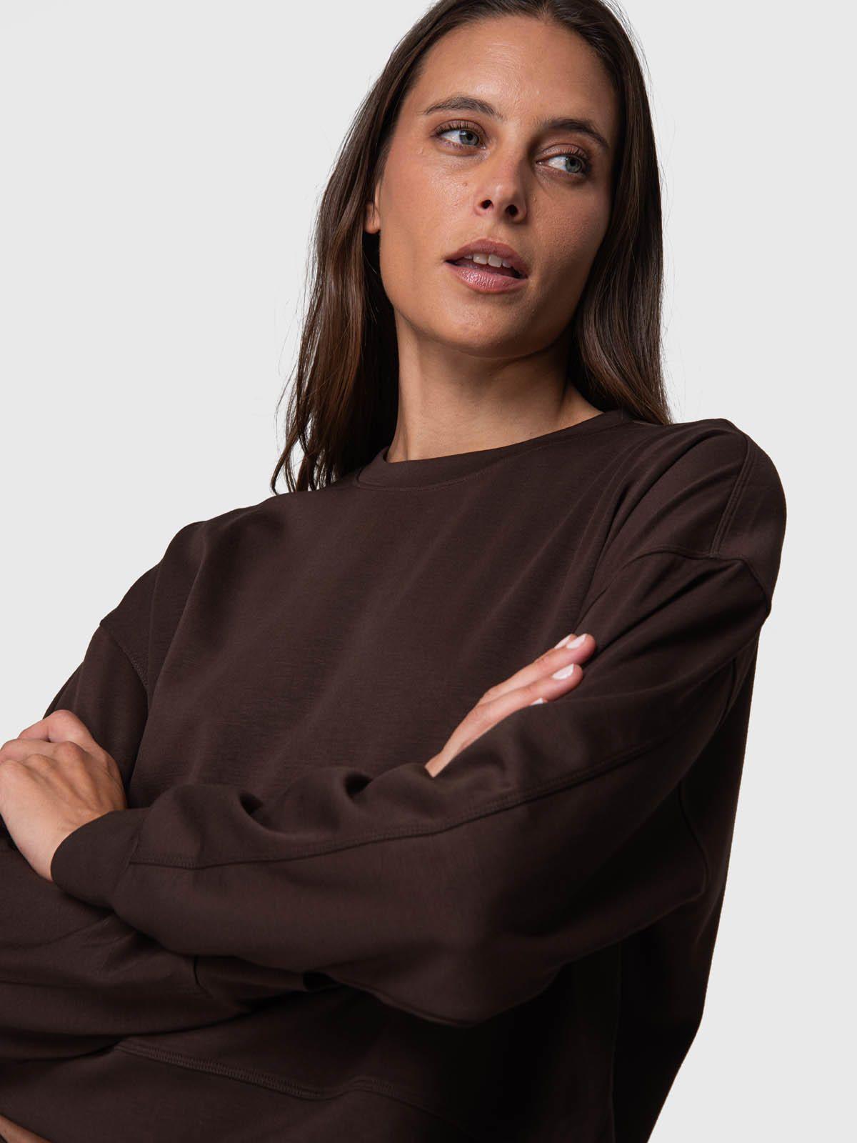 Poleron Mujer Crew Genova Rec Café-3