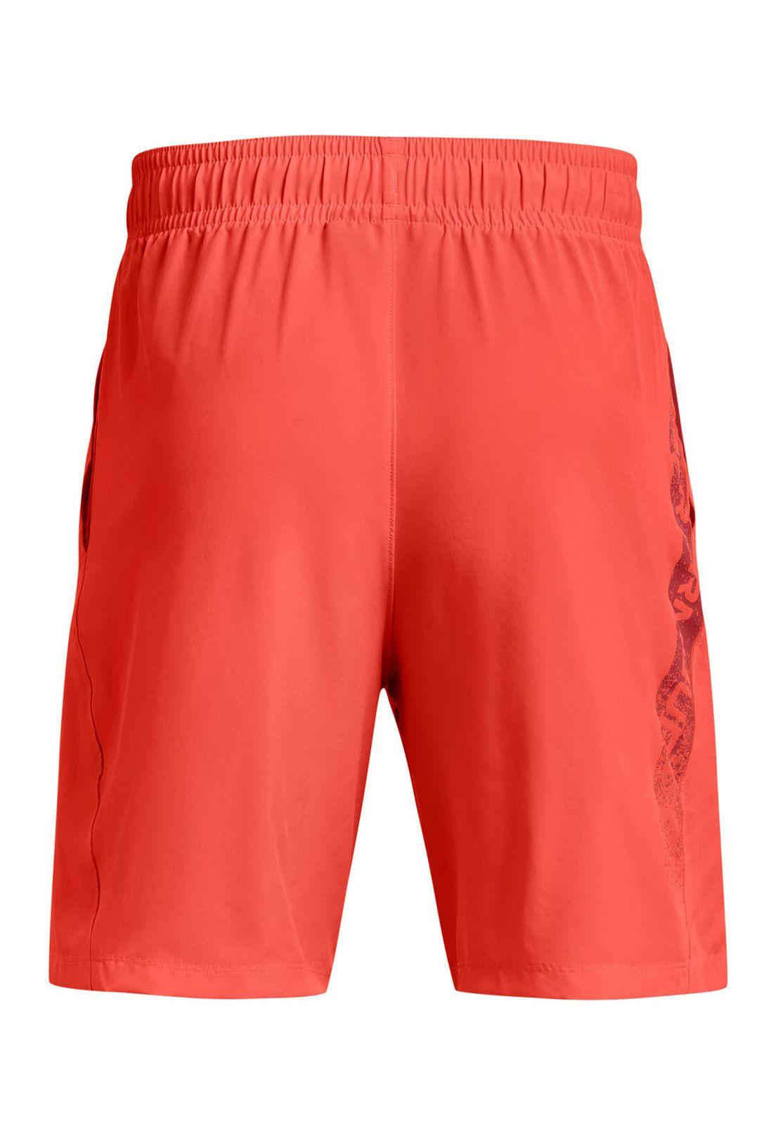 Shorts UA Woven para hombre Naranjo-1