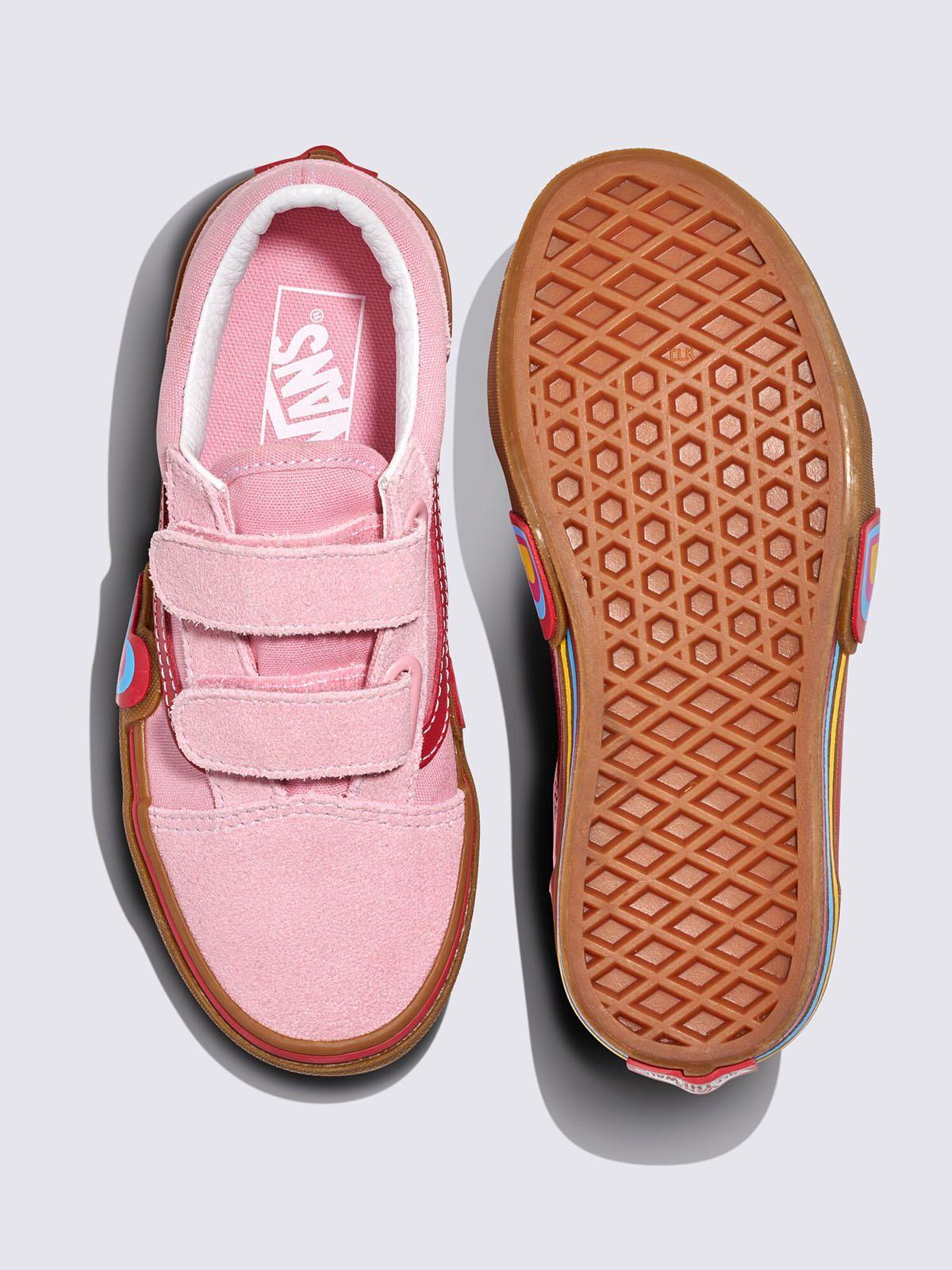 Zapatilla Niña Old Skool V Heart Rosado Vans-3