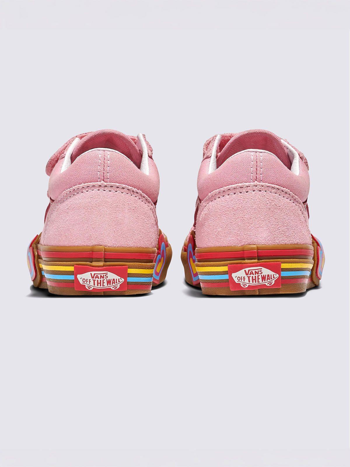 Zapatilla Niña Old Skool V Heart Rosado Vans-4
