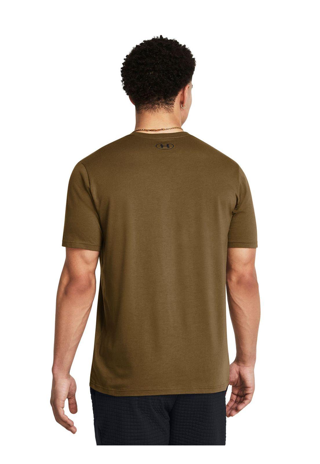 Polera manga corta ABC Camo hombre Café-4