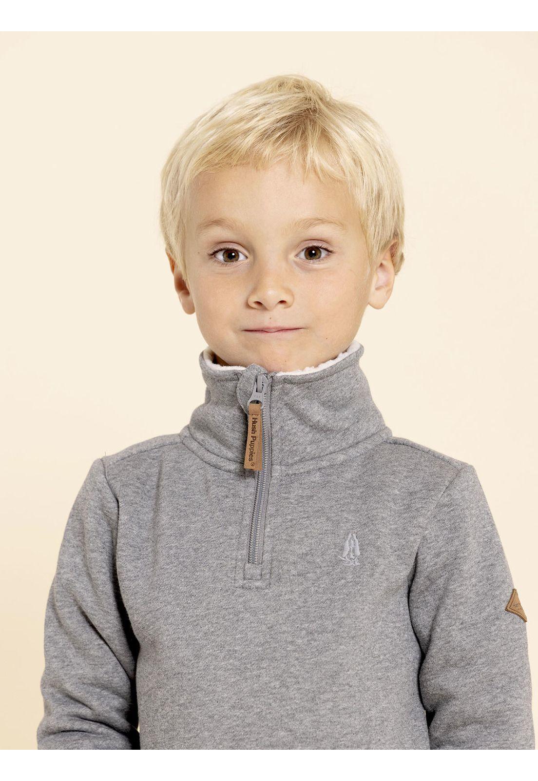 Poleron Row Niño Gris-1