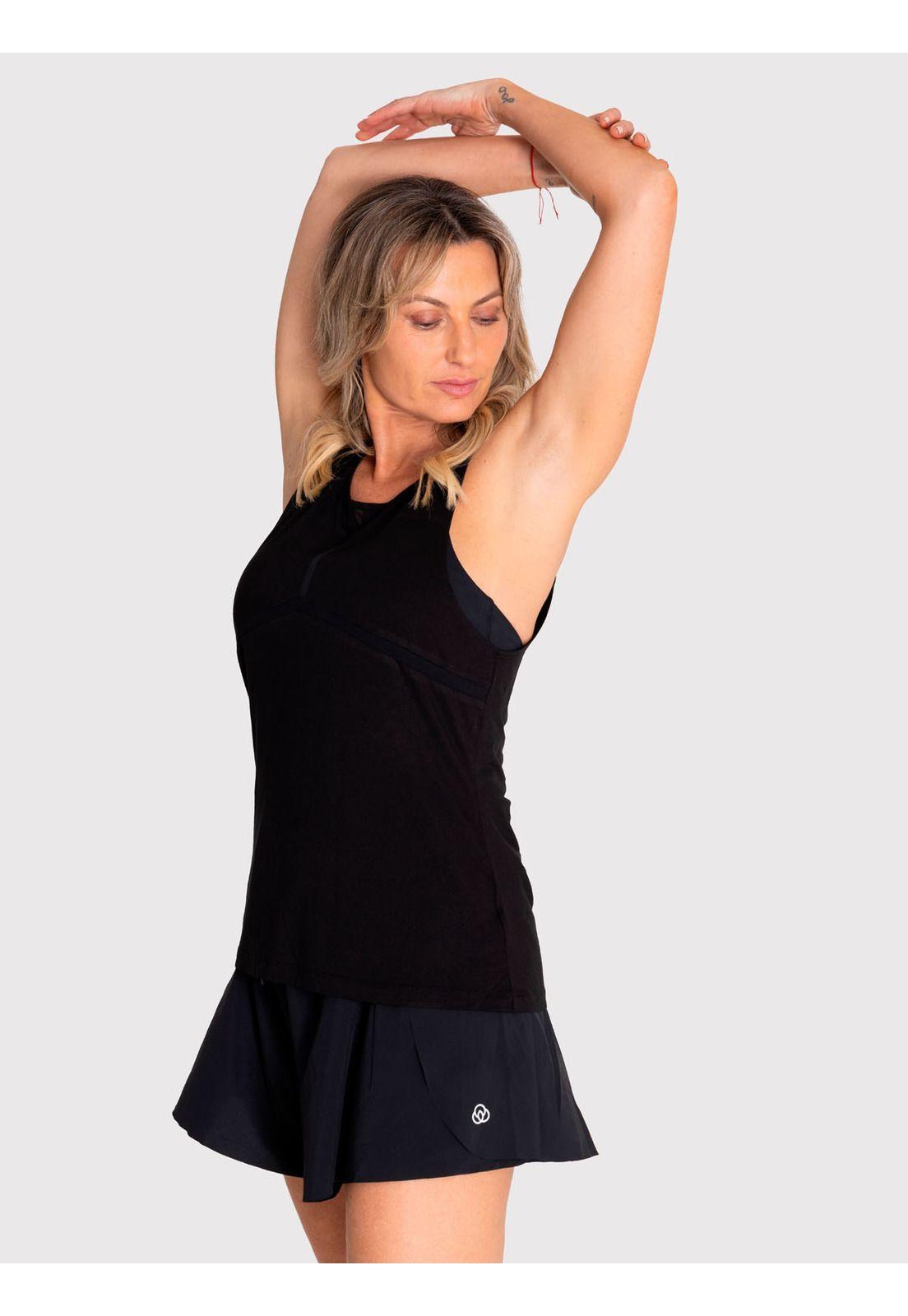 Polera deportiva Mujer Vest Irene Negra-2