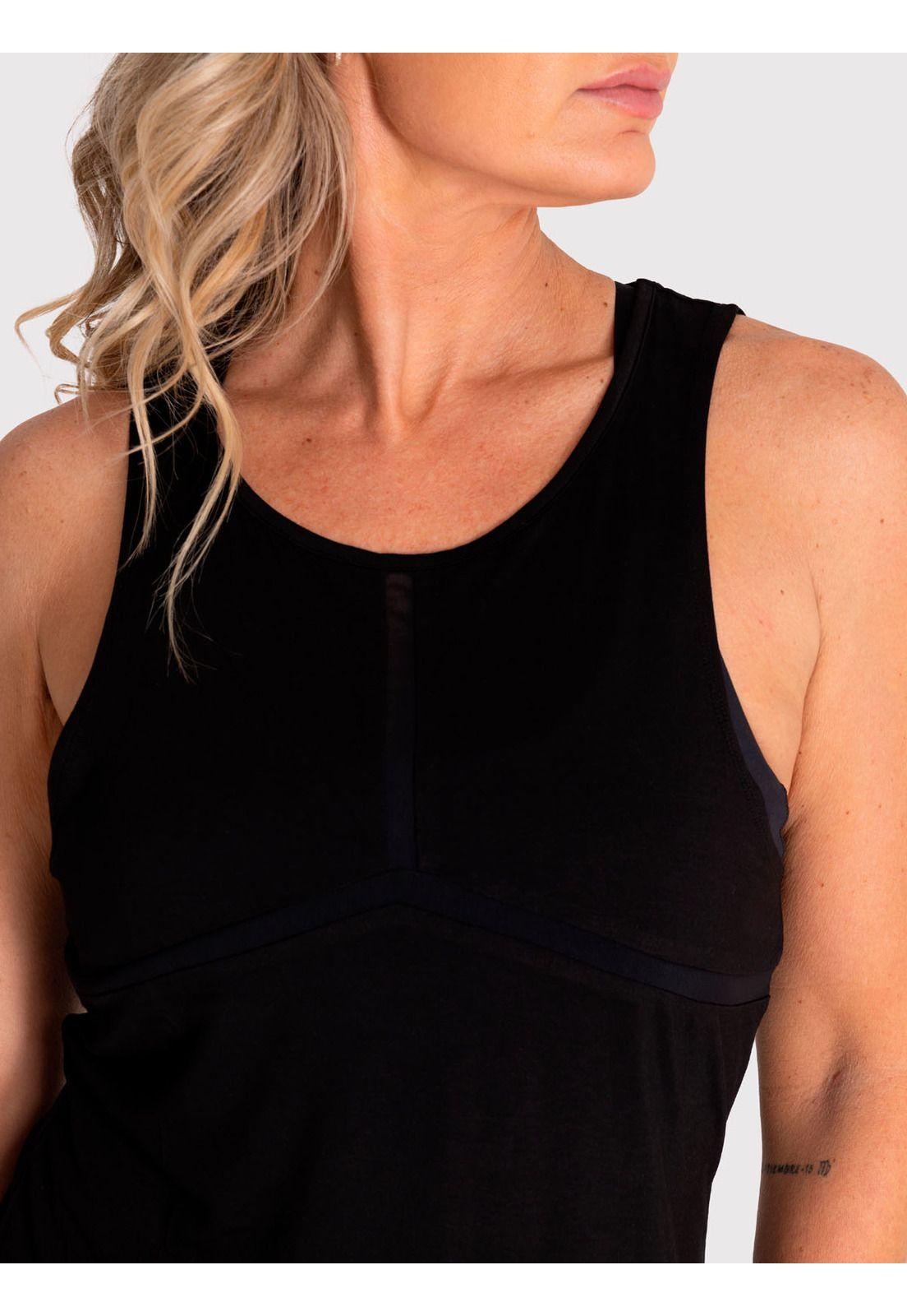 Polera deportiva Mujer Vest Irene Negra-3