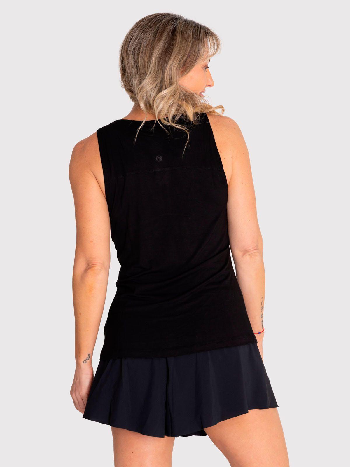 Polera deportiva Mujer Vest Irene Negra-1