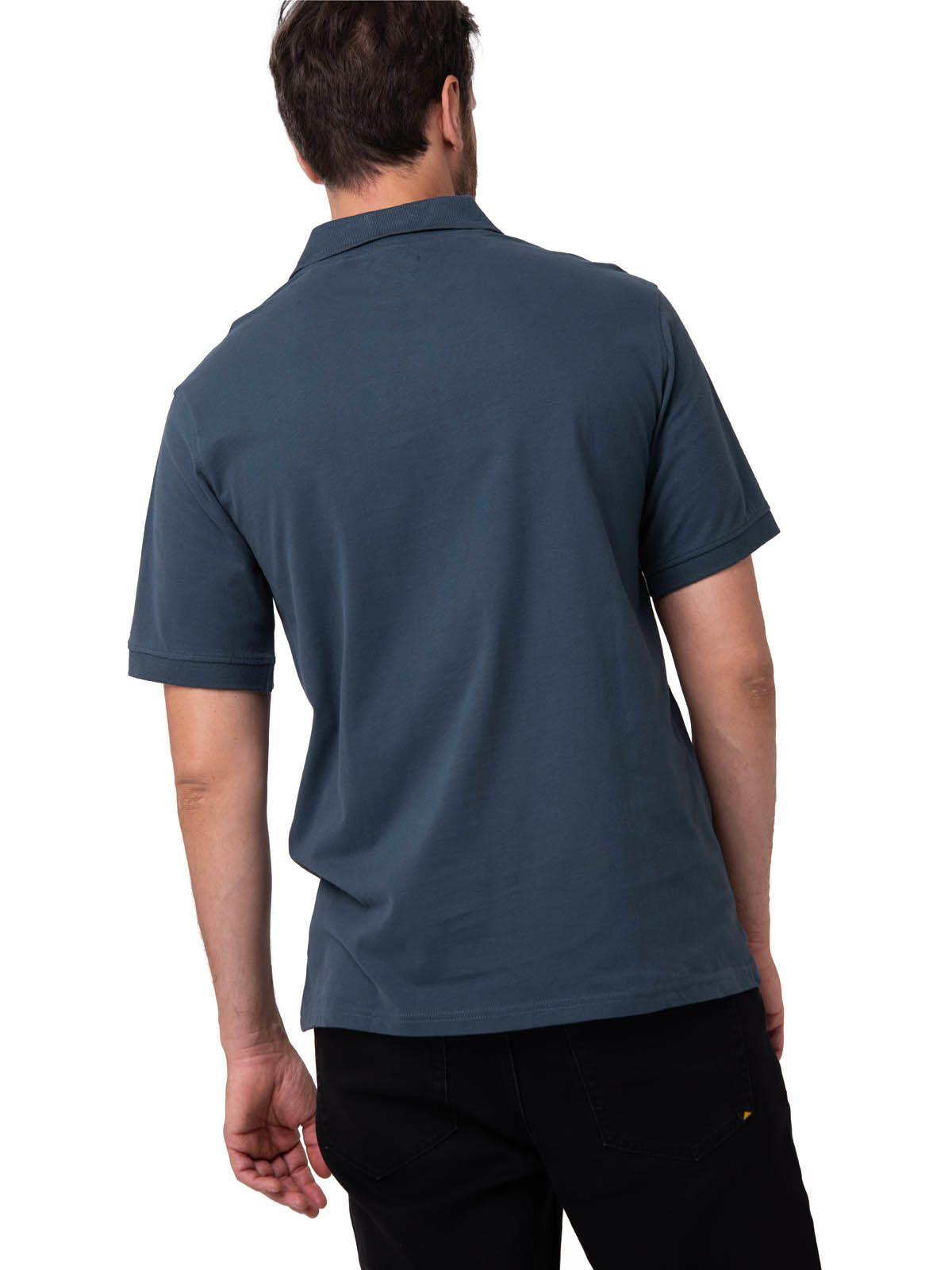 Polera Pique Manga Corta Logo Jersey Azul-1