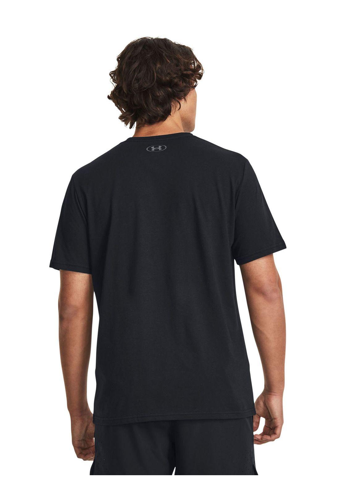 Polera manga corta Gel Stack hombre Negro-4