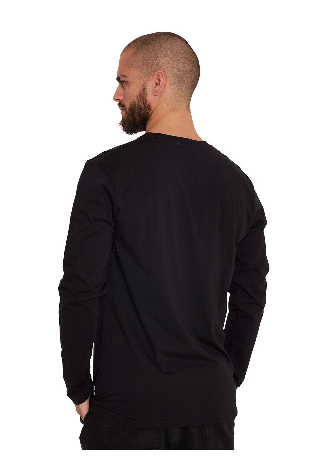Polera Manga Larga Hombre Negro-3