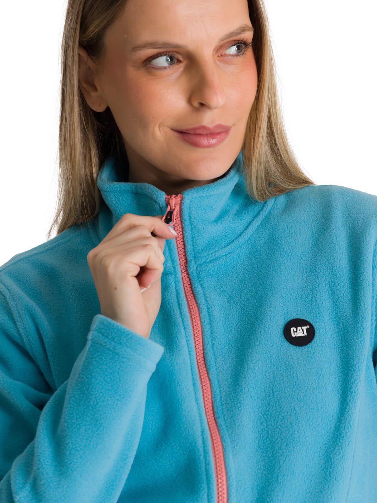 Polar Microfleece Full Zip Mujer Celeste-4