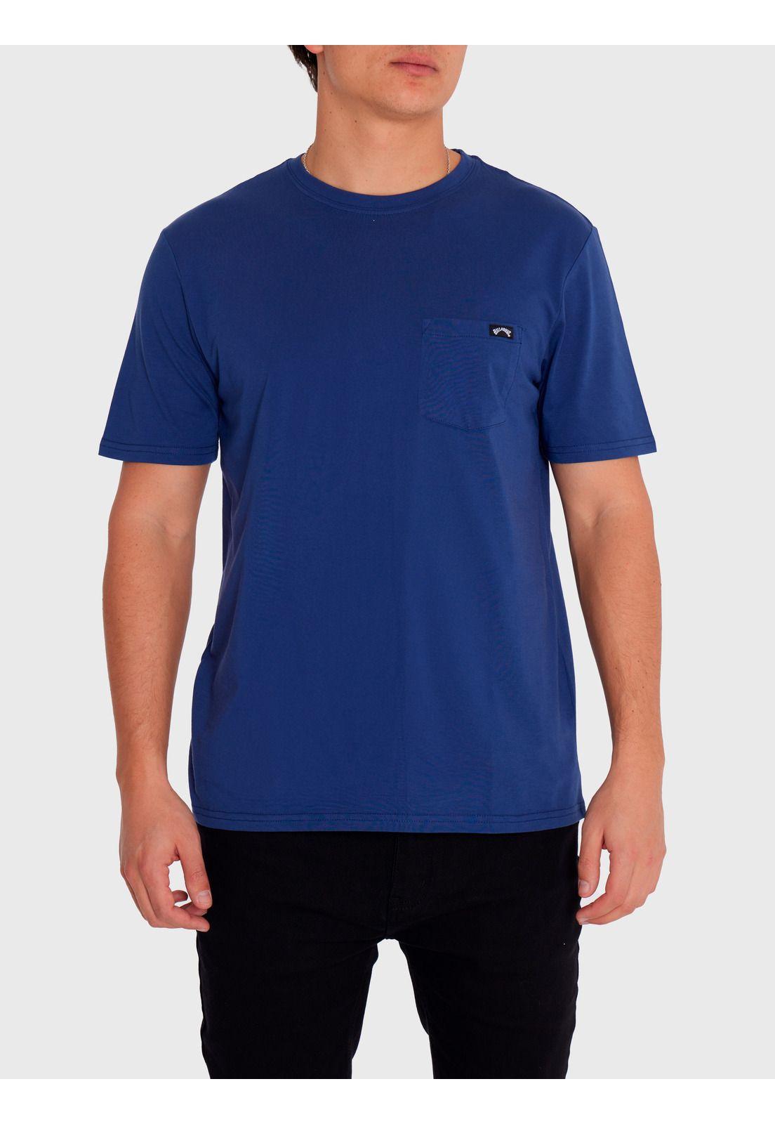 Polera Hombre Essential Pocket Azul-1
