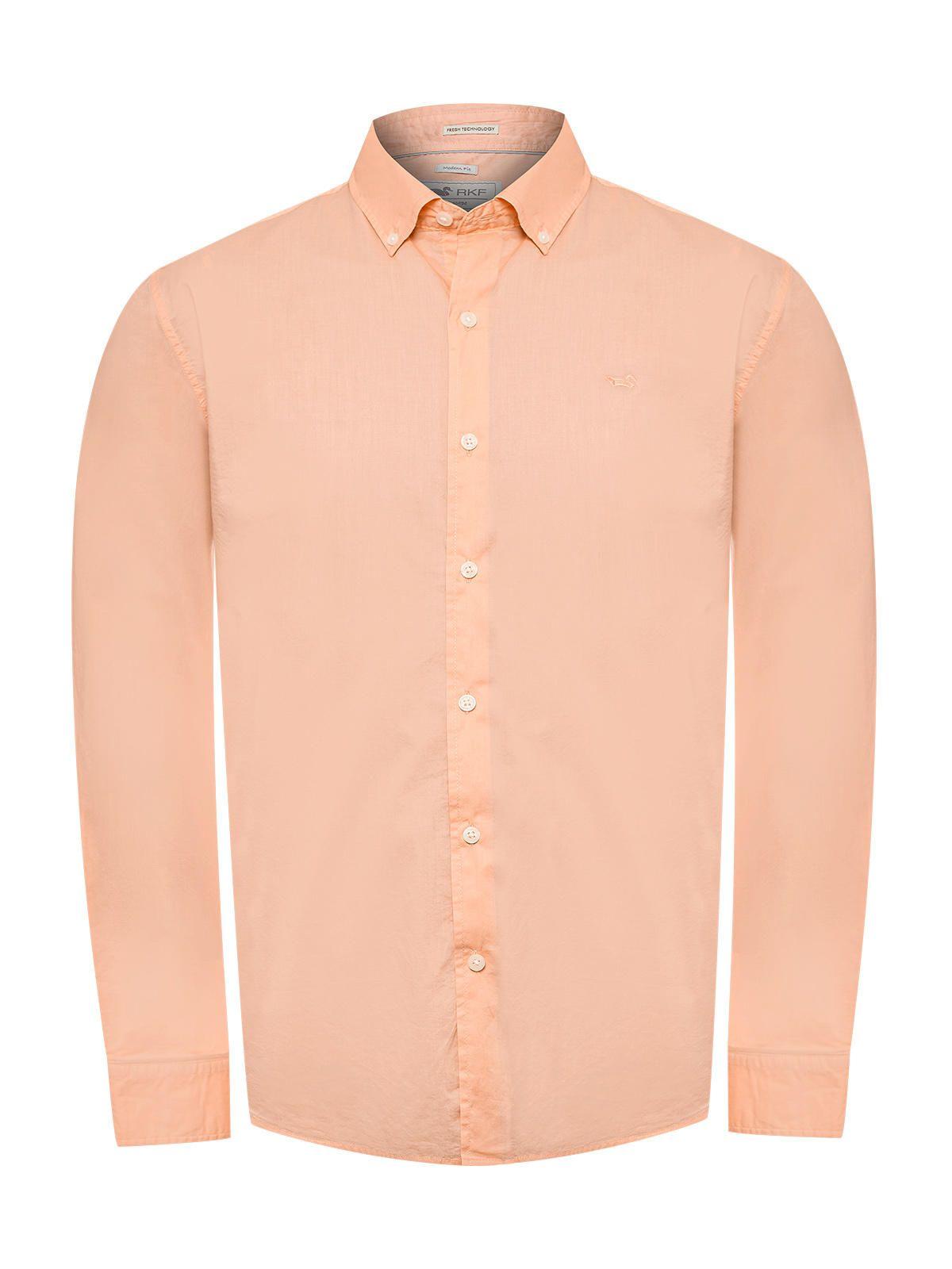 Camisa Algodón Orgánico Hombre Soft Naranjo-0