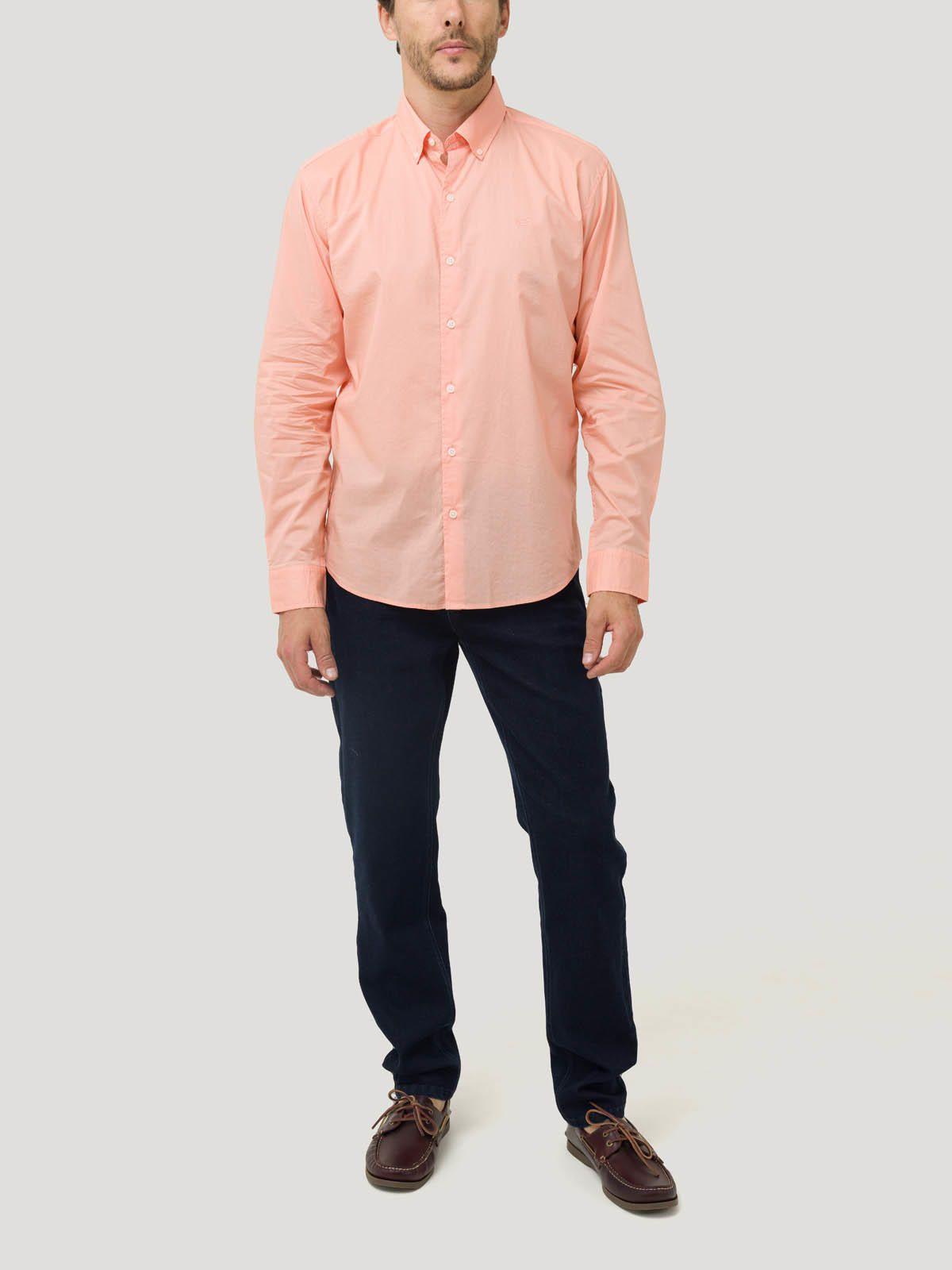 Camisa Algodón Orgánico Hombre Soft Naranjo-8