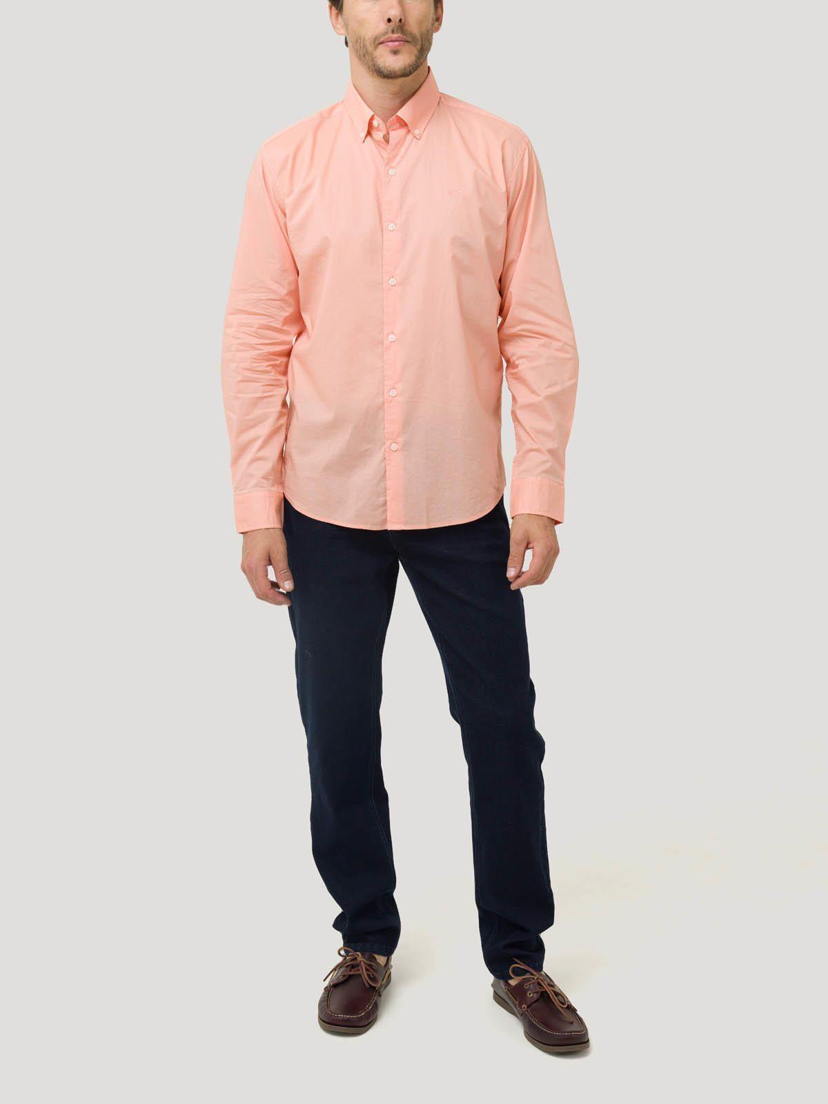 Camisa Algodón Orgánico Hombre Soft Naranjo-8